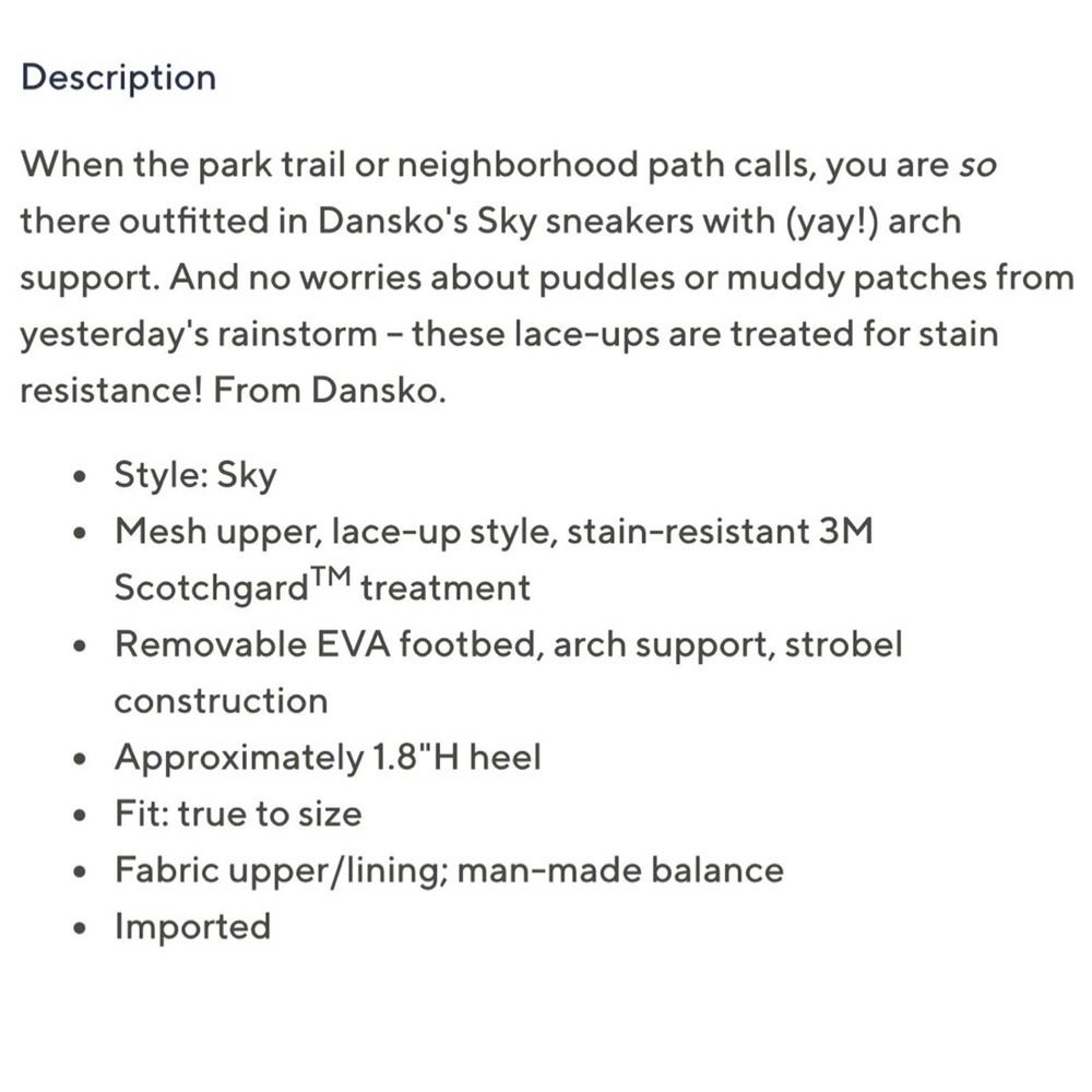 NIB Dansko Sky Mesh 40 9.5-10 Lilac Lace Up Walking Sneakers - Picture 9 of 12